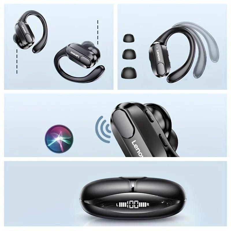 XT80 Bluetooth 5.3 Wireless Earbuds with Mic Earhooks Button Control