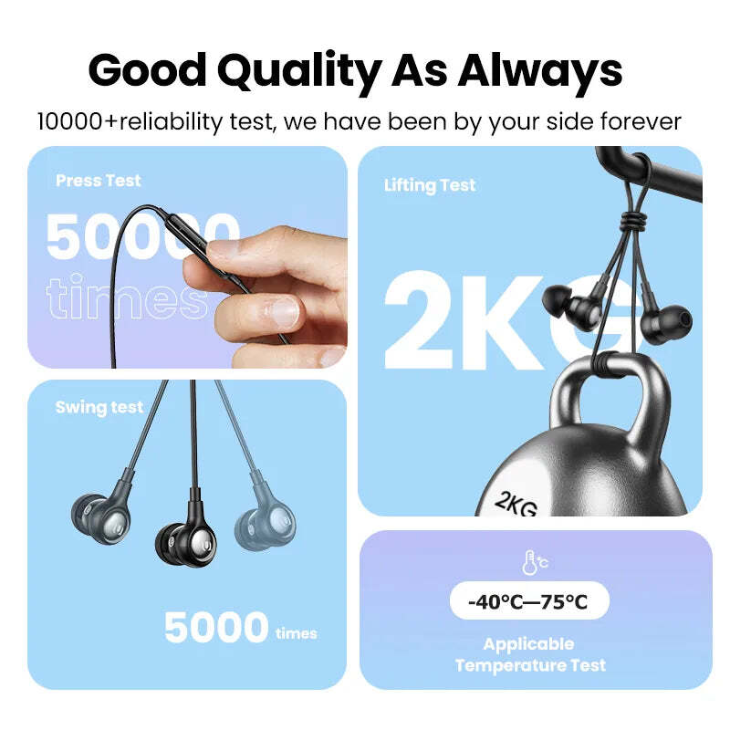 UGREEN Wired Earphone With Microphone In Ear 3.5mm Noise Cancelling USB Type C