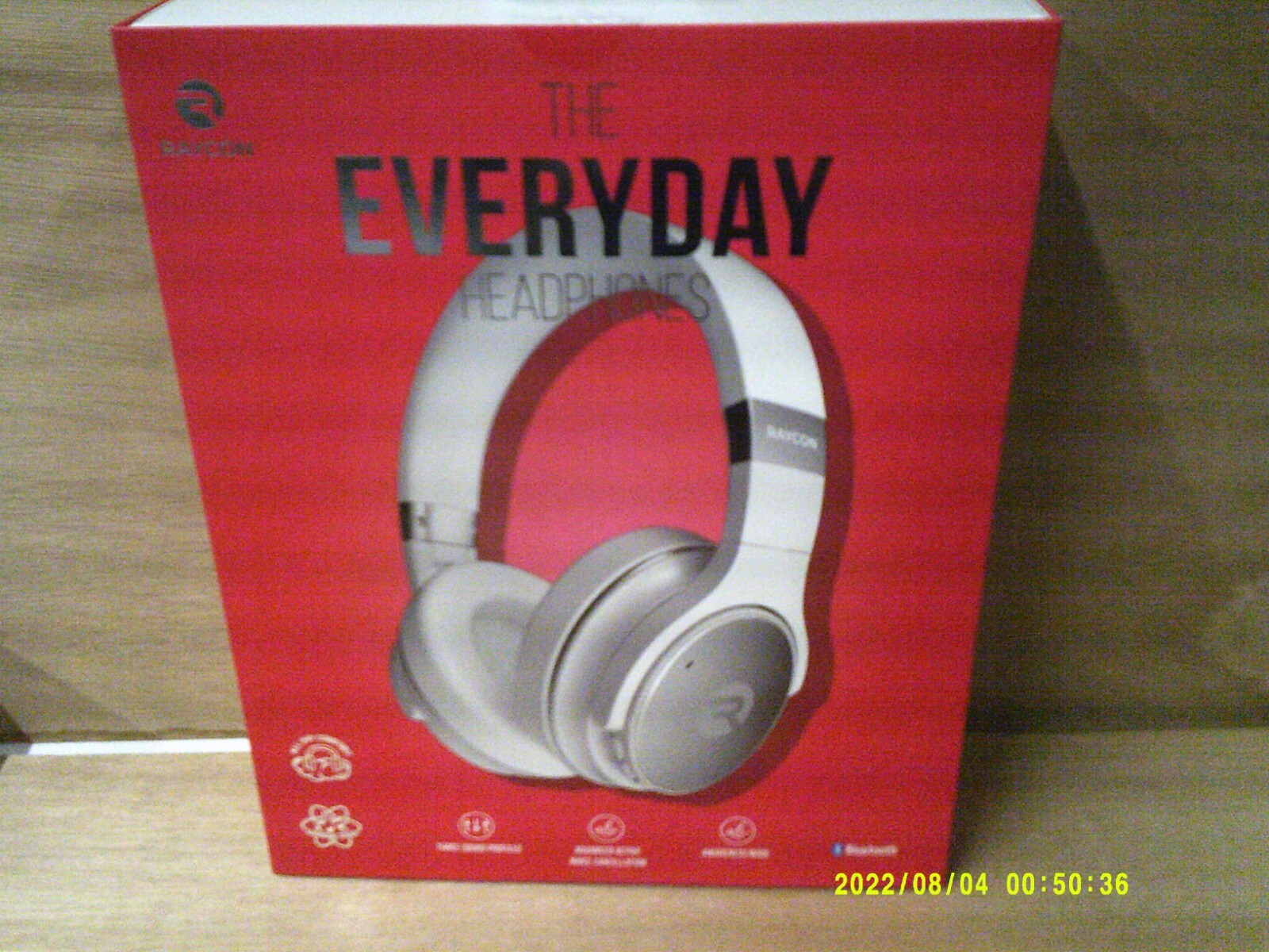 Raycon RBH820-WHI The Everyday Over-Ear Noise-Canceling Headphones – White