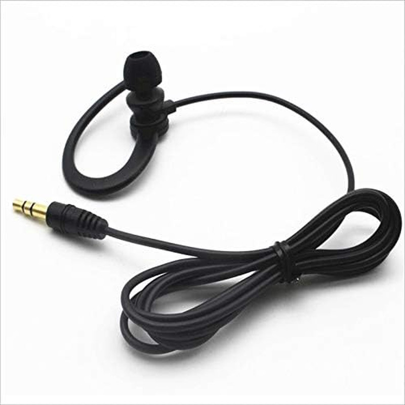 Single Side Earbud Headphones Stereo In-Ear Earphone Removable Hook Earphone