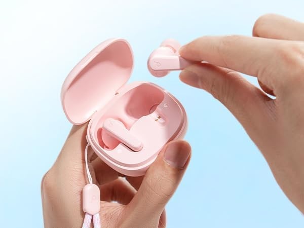 Soundcore by Anker P20i True Wireless Earbuds, 10mm Drivers with Big Pink