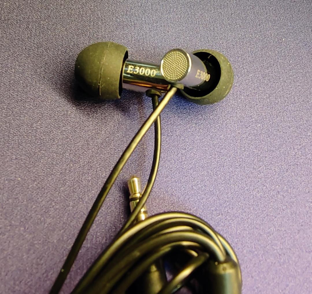 Final E3000 Dynamic Hi-Res Wired Earphones 3.5mm Tested Working Japan