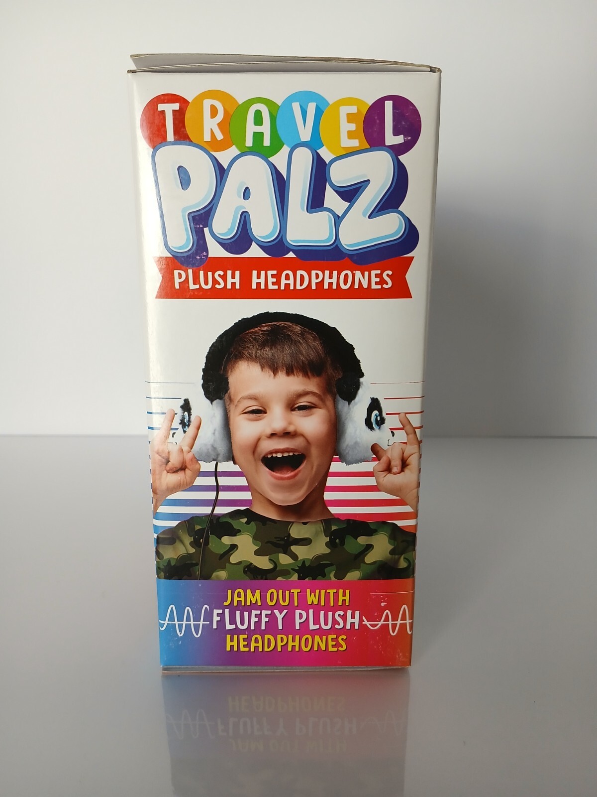 Travel Palz Plush Panda Headphones With Retractable Cable Brand New