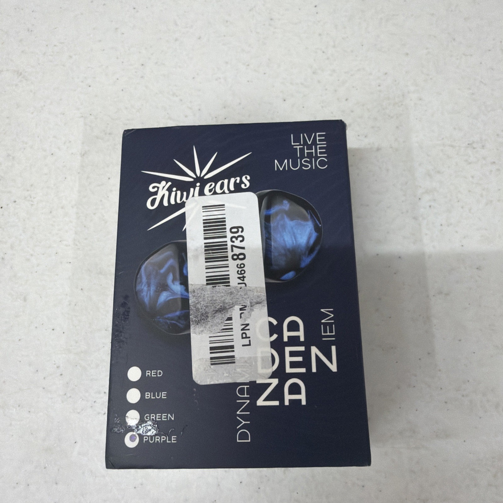 Kiwi Ears Cadenza 10mm Beryllium Dynamic Driver IEM Earphones Earbuds Purple