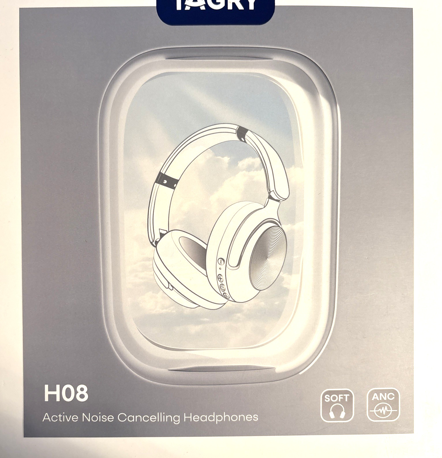 TAGRY Hybrid Active Noise Cancelling Headphones H08 Playtime Wireless Over Ear