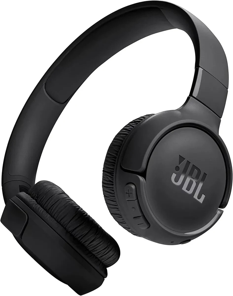 JBL Tune 520BT Bluetooth Wireless On-Ear Headphones with Purebass Sound – Black