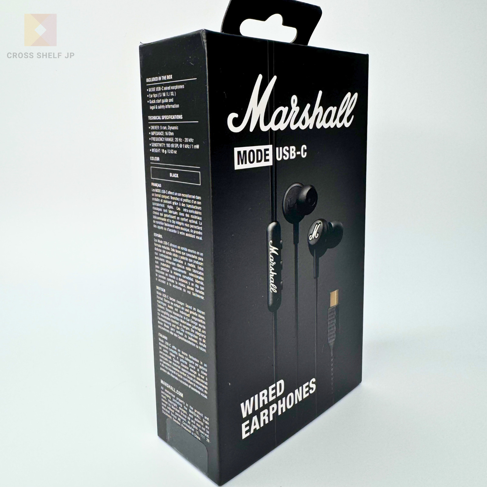 Marshall Mode USB-C Wired Earbuds Black In Ear Headphones Mic Remote