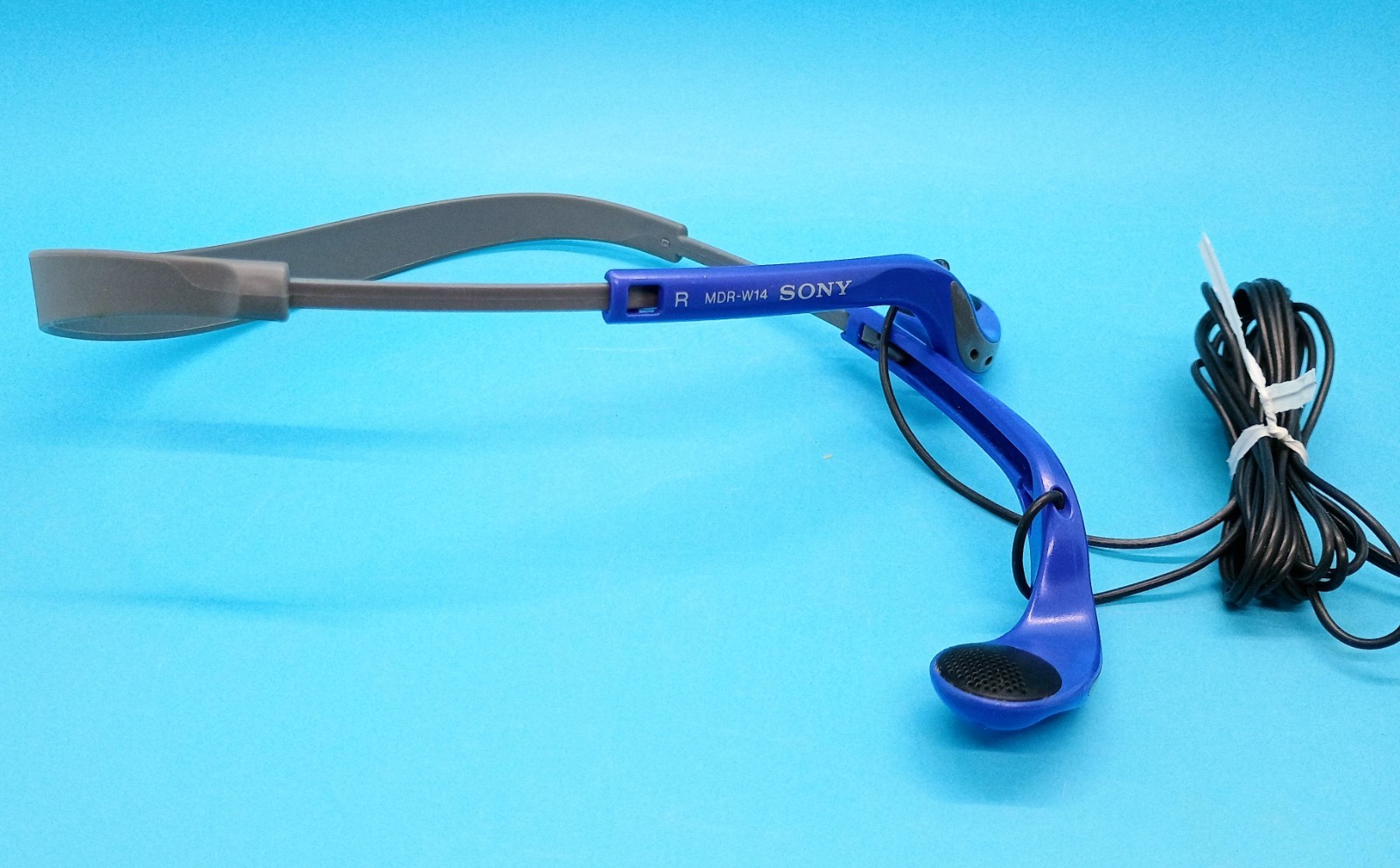 Vintage Sony MDR-W14 Blue Purple Indigo Headphones for Walkman Tested Working