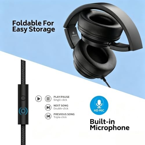 10-Pack Wired Classroom Headphones 3.5mm Jack