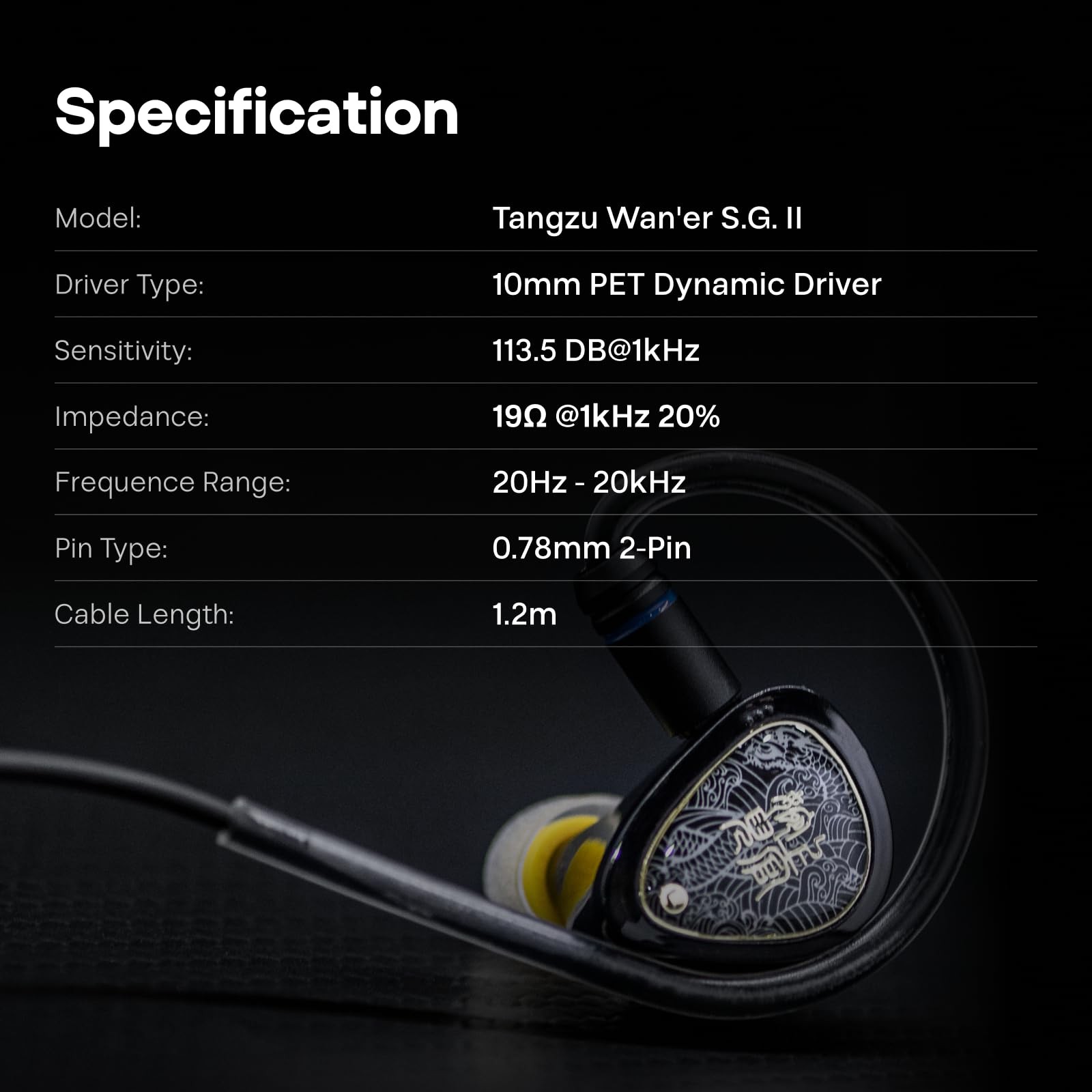 HIFIXAUDIO TANGZU Wan’er S.G II IEM 3.5mm Clear White