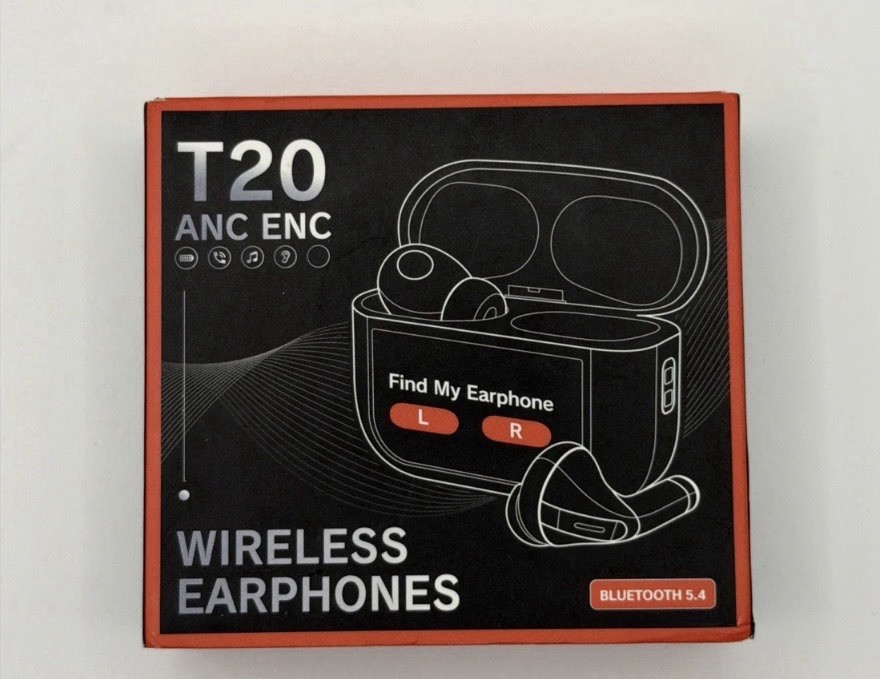 T20 ANC ENC wireless earphones Bluetooth 5.4 New Sealed Package