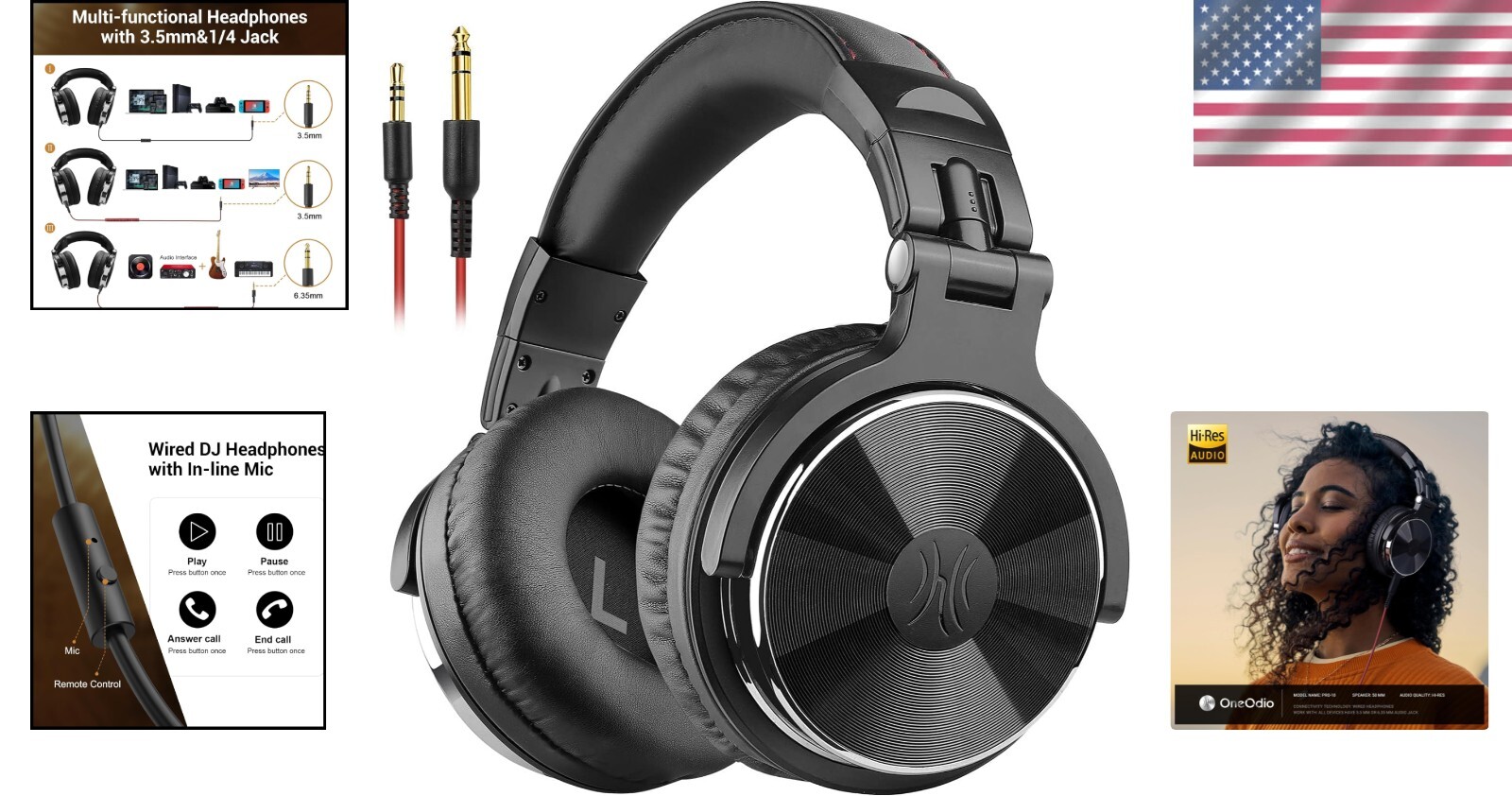 Premium Wired Over-Ear Headphones with Neodymium Drivers – Studio Quality Sound