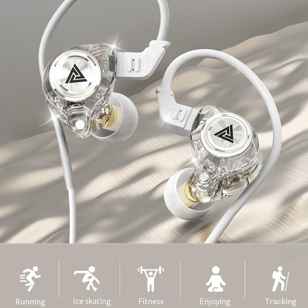 2 Pack AK3FILE Wired Earbuds – Ergonomic Design with Water Resistance Feature