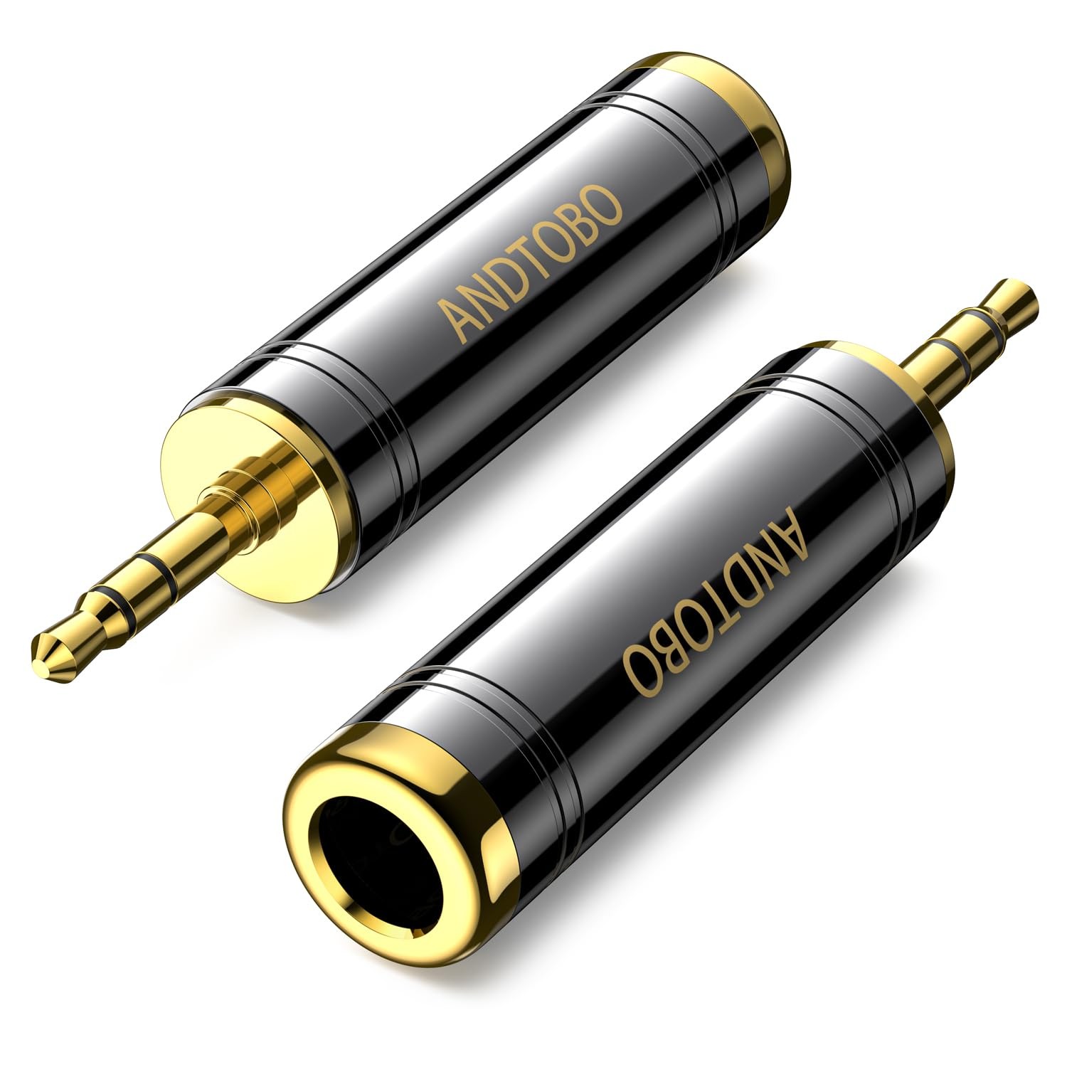 ANDTOBO 1/4” to 3.5 mm Stereo Pure Copper Headphone Adapter, 3.5 mm(1/8”) Plug