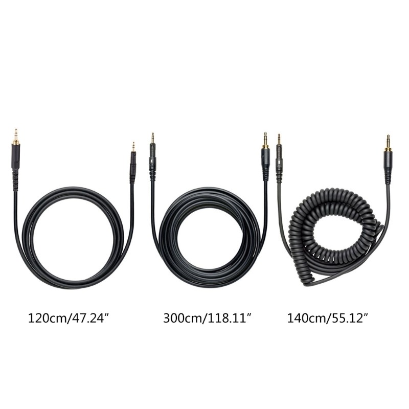 3.5mm Extended Coiled Dj Cable for ATH M50X M40X Headphone Cable 6.5mm Adapter