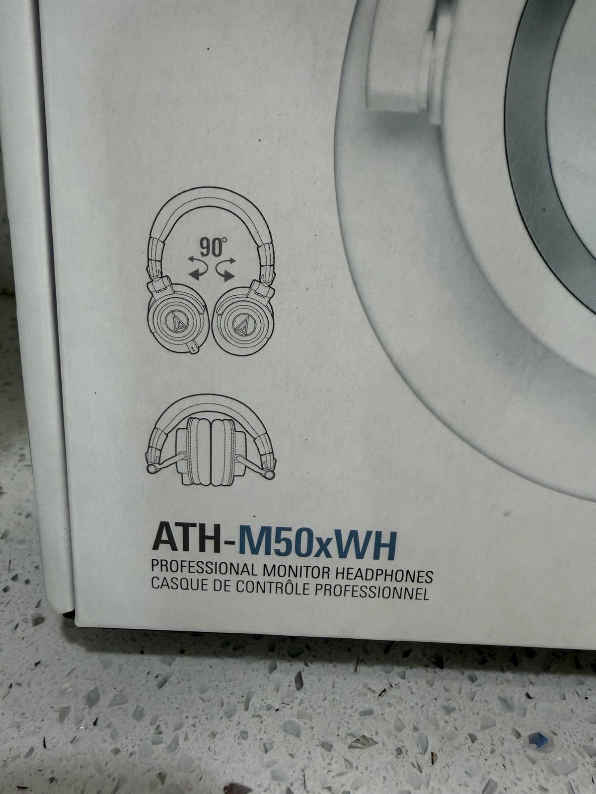 Audio-Technica ATH-M50x White Over-Ear Wired 3.5mm Headphones