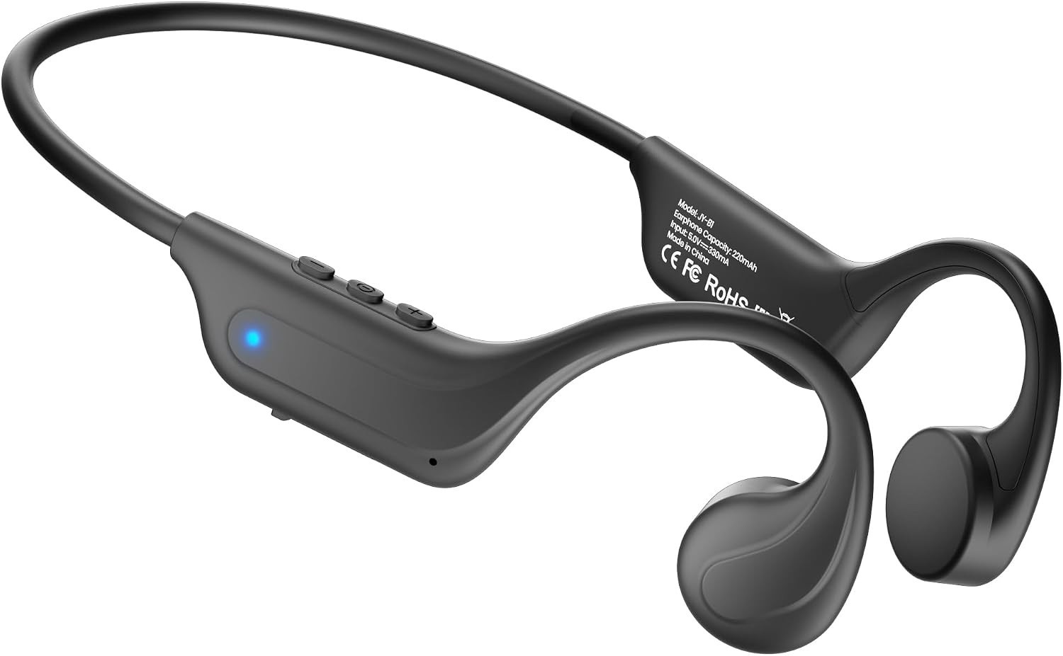 Bone Conduction Headphones Wireless Bluetooth 6.0 Open Ear Sports Earbuds Black