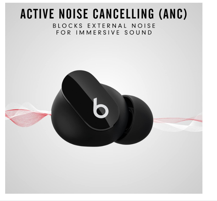 Beats by Dr. Dre Studio Buds Black Totally Wireless Noise Cancelling In Ear