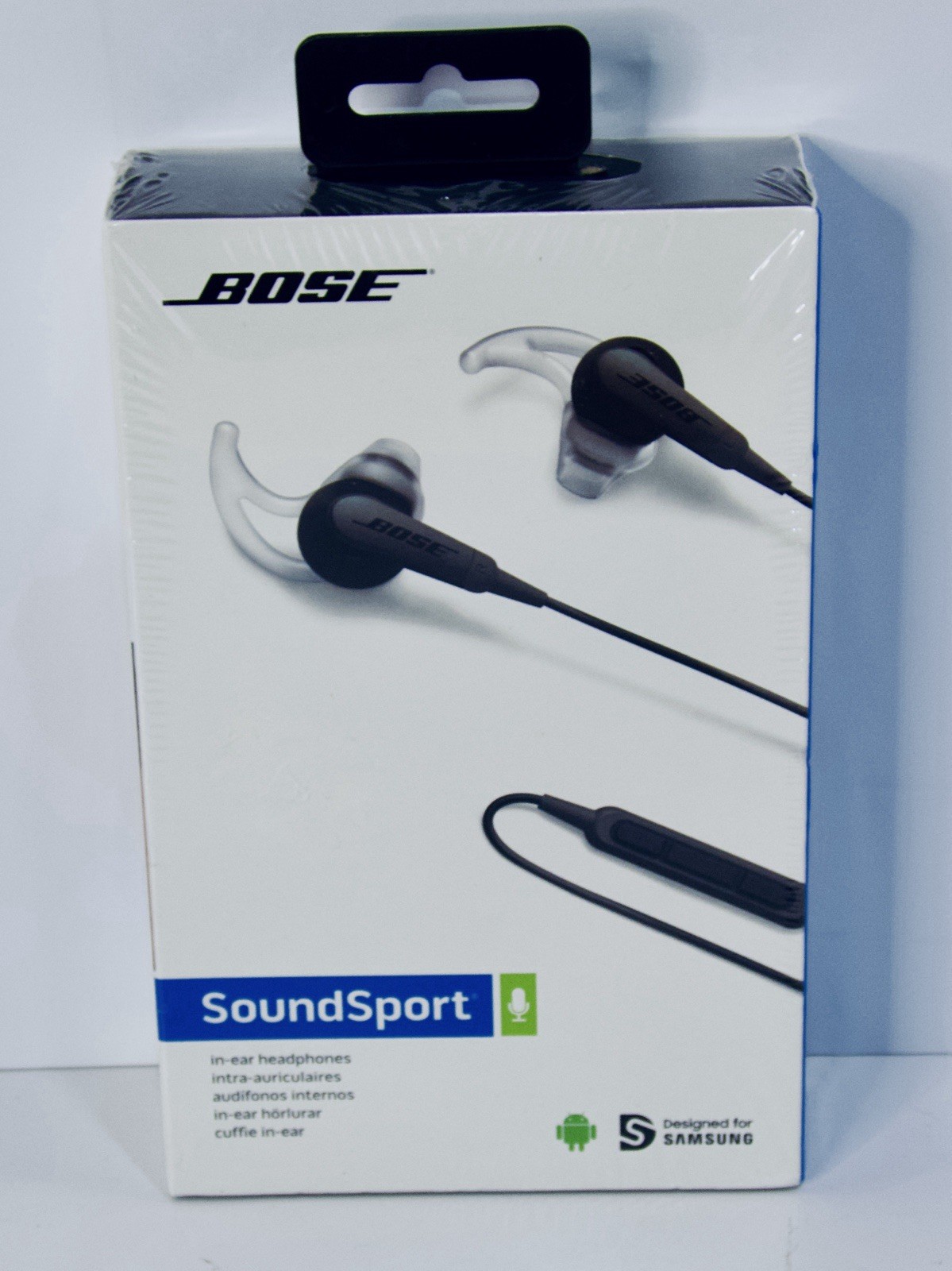 BOSE SoundSport in-ear headphones Wired W/ Mic Charcoal Black NEW