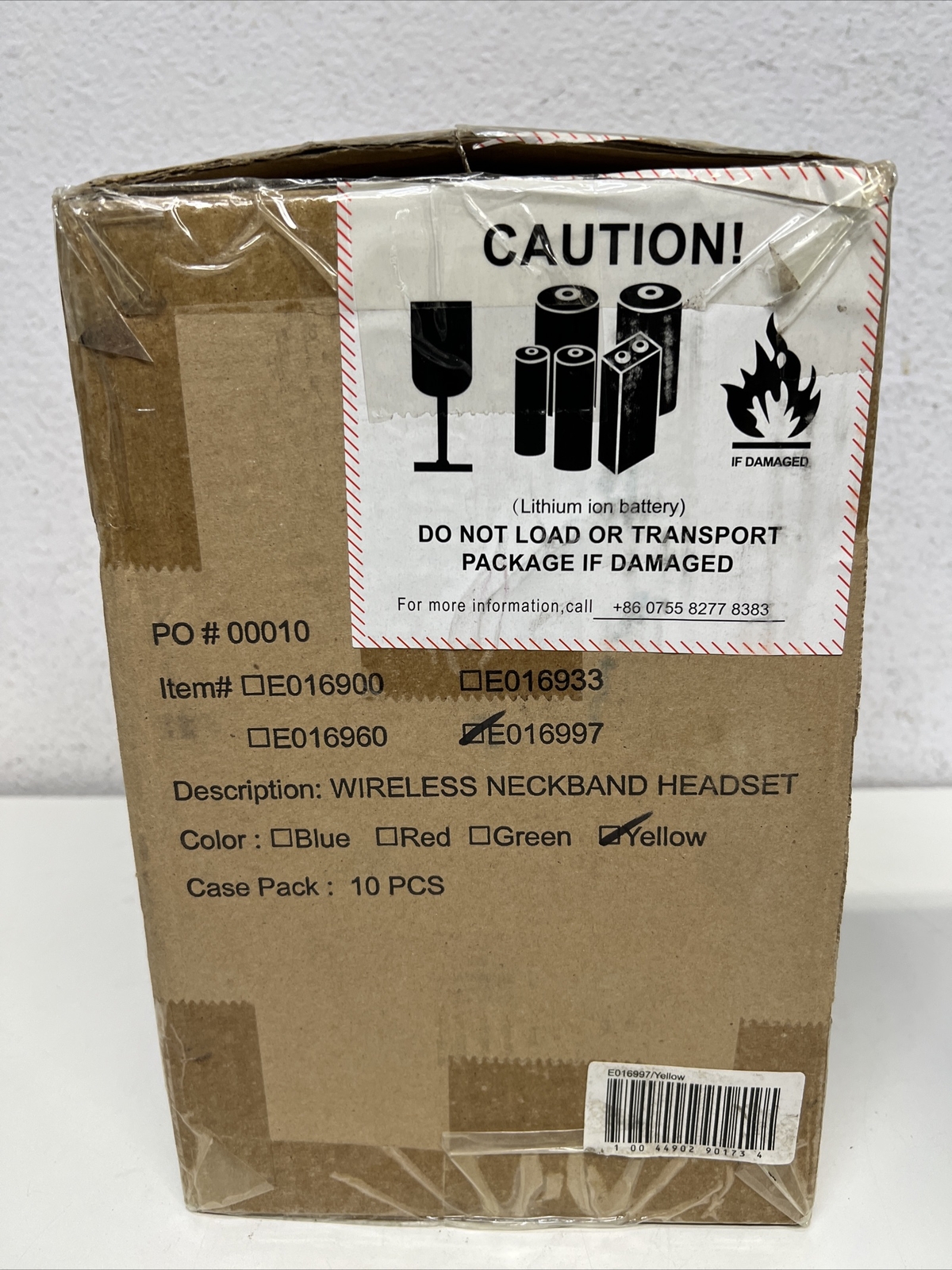 Box of 10 SoundLogic Recoil Bluetooth Headphones Earphones Nextgen Sport Yellow