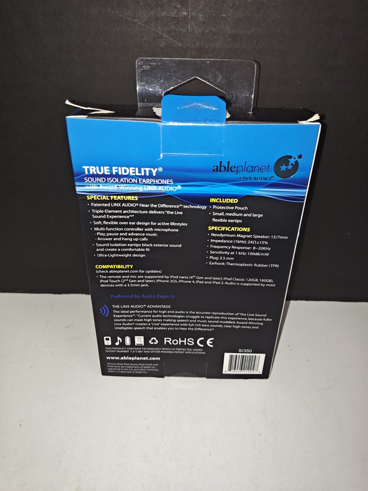 Able Planet Linx Audio SI300W True Fidelity Sound Isolation Sport Earphones