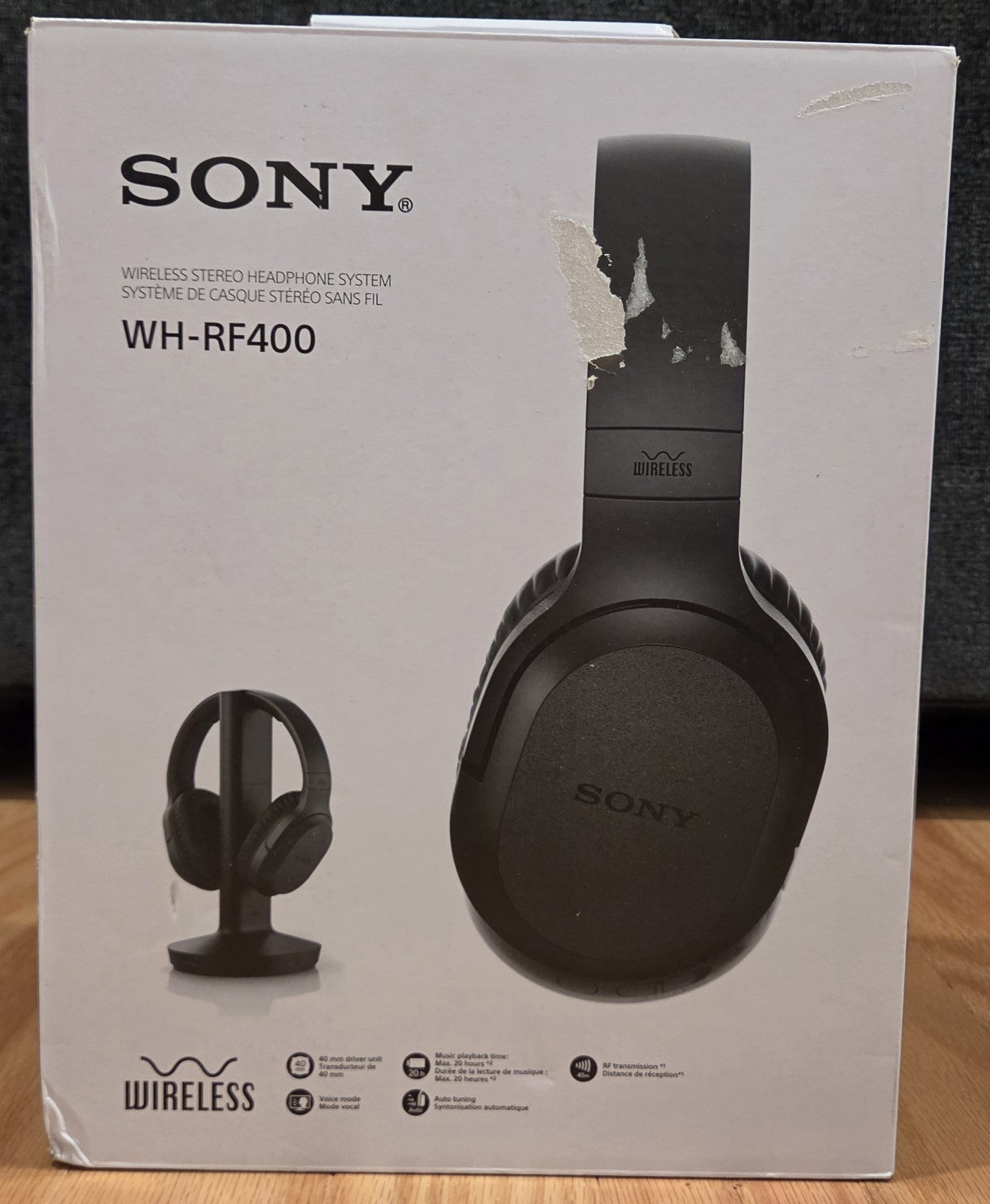 WHRF400 Wireless Home Theater Headphones for Watching TV, Black
