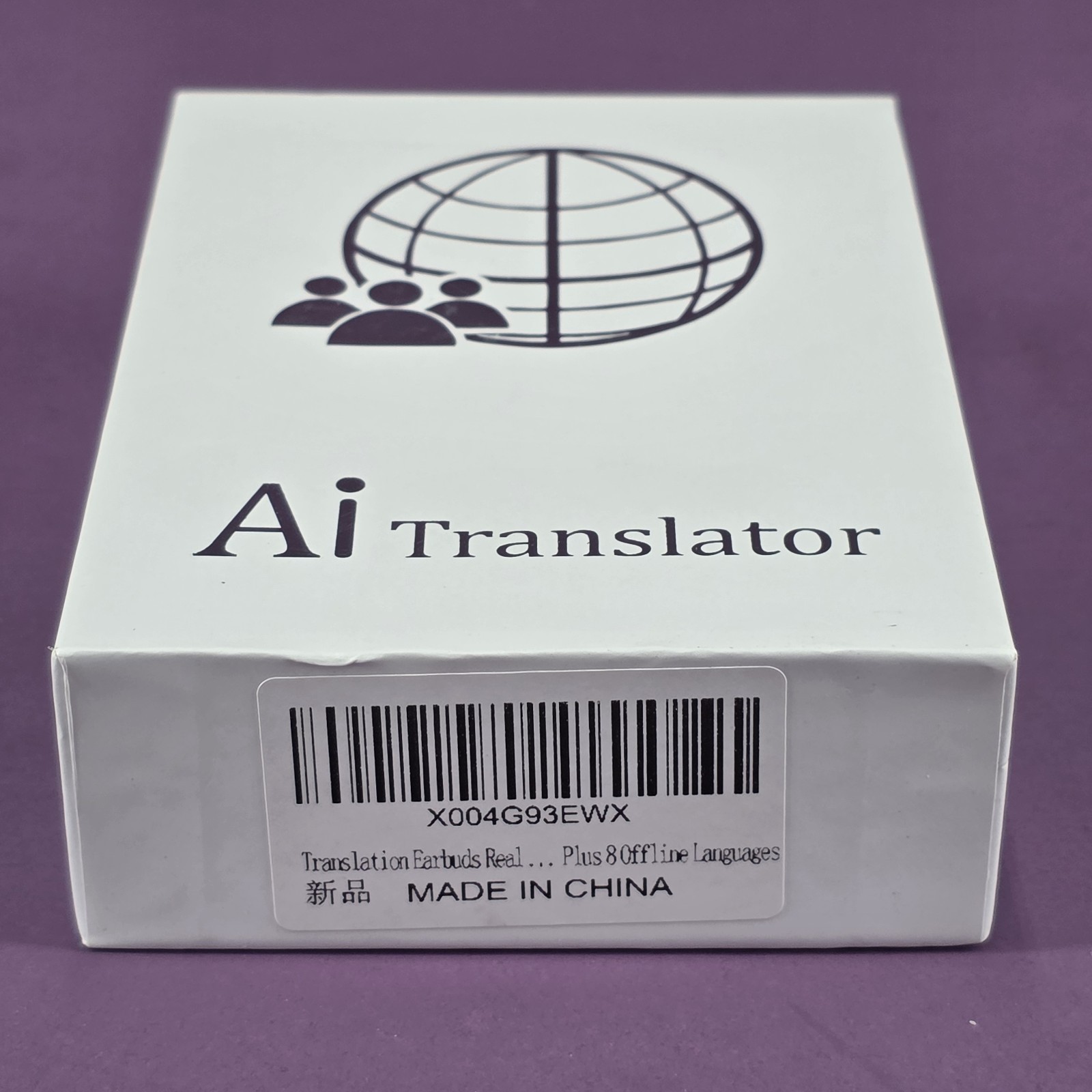 Nemko YW08 AI Translator Earbuds 40 Languages 93 Dialects Touchscreen Case Black