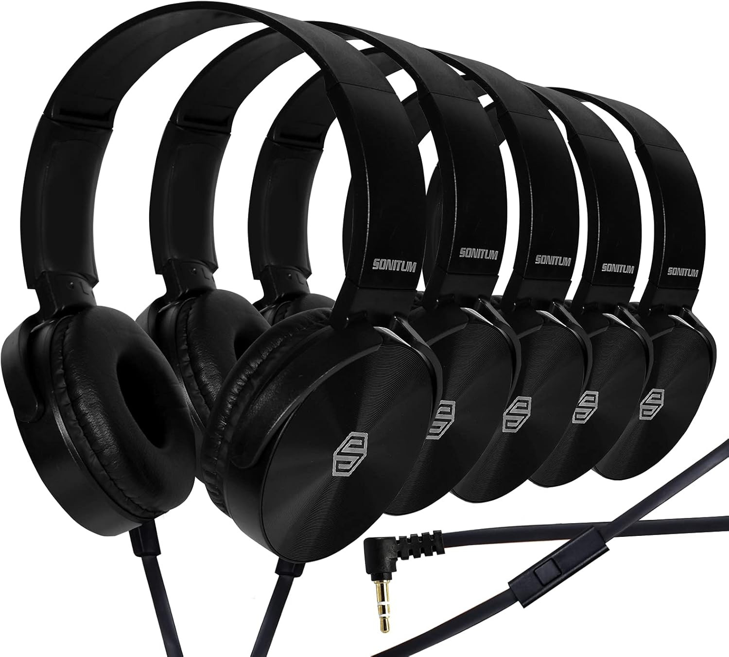 Premium Classroom Headphone & Mic Set 3.5Mm Jack Stereo Sound Earphones with Mic