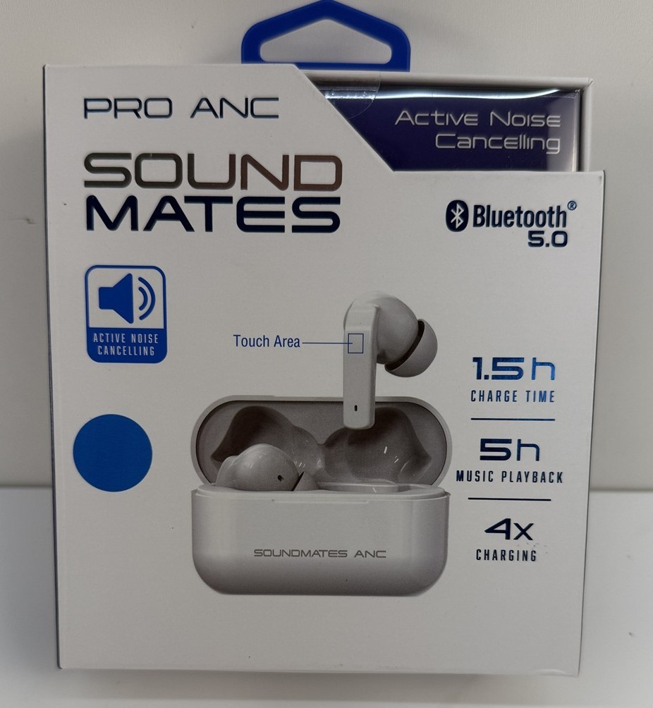Pro Anc Sound Mates Wireless Earbuds Noise Canceling, Sweat Resist, 5 Hour