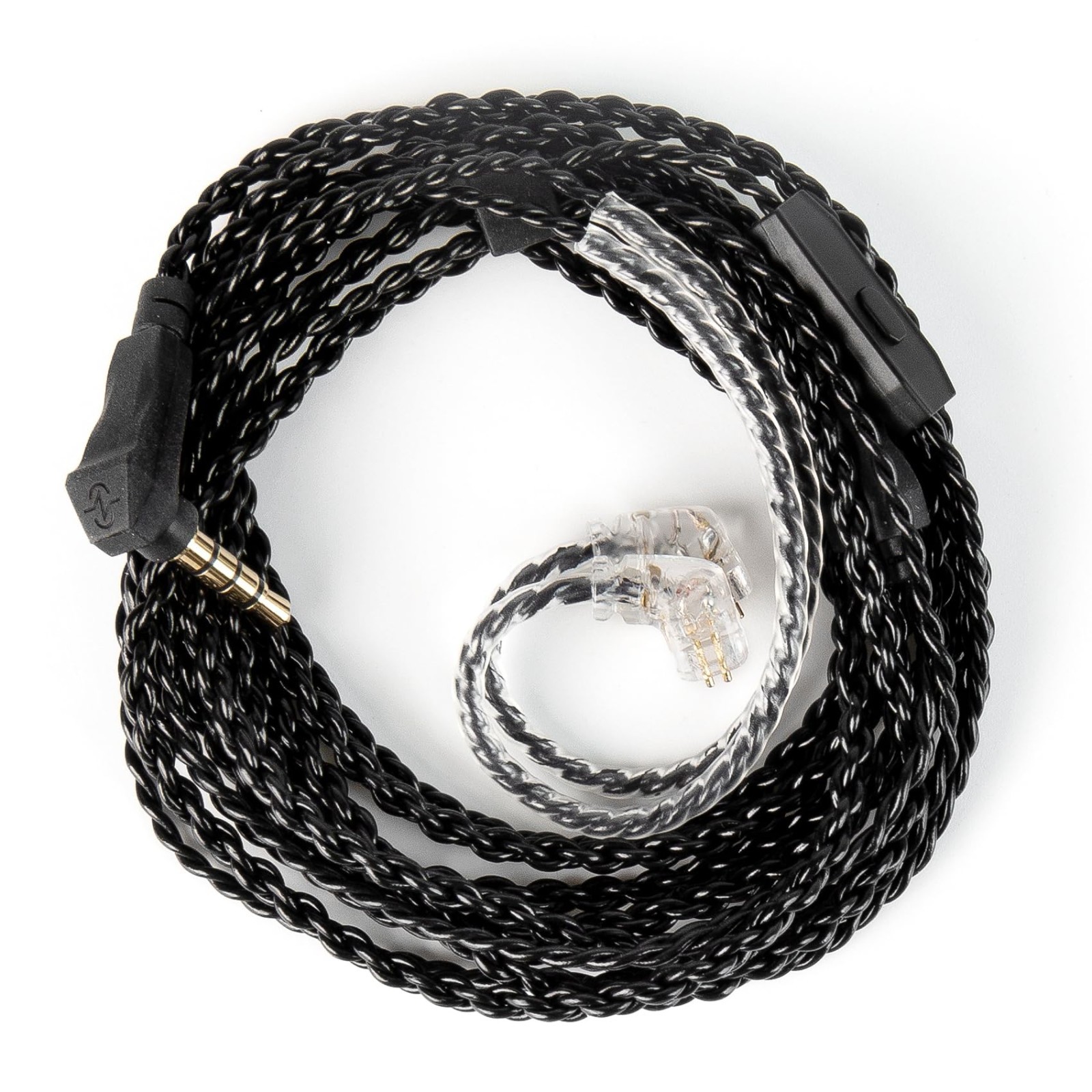 2M IEM Cable with Mic for KZ ZSN PRO X/ZS12 PRO X, 4N OFC Braided Earphone Wire