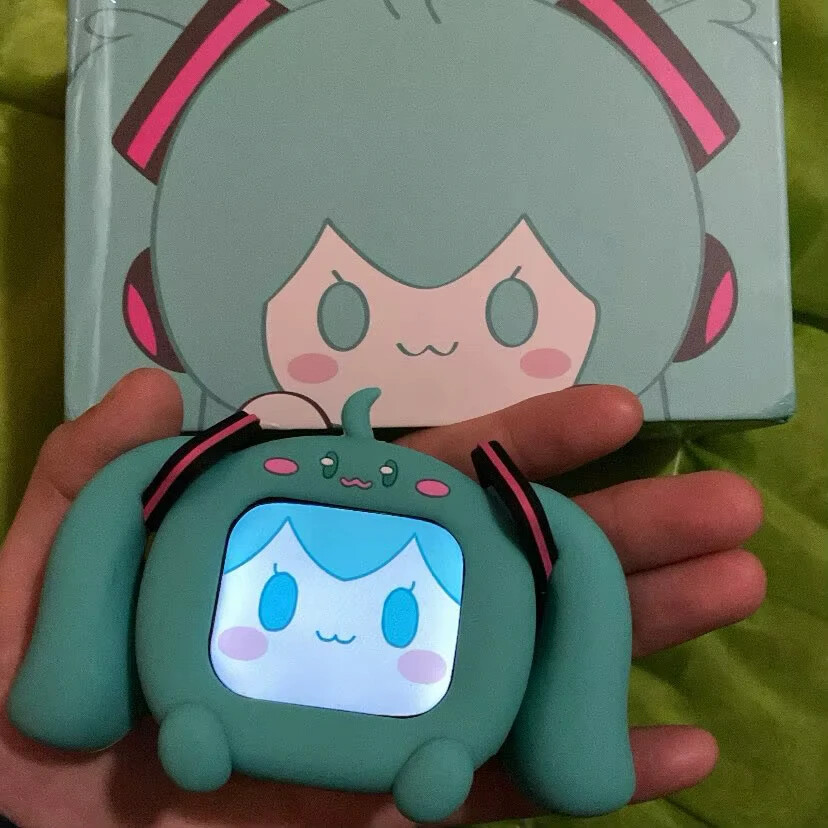 Anime Miku LCD Bluetooth Headphones Touch Screen iPhone Android Hatsune Earbuds