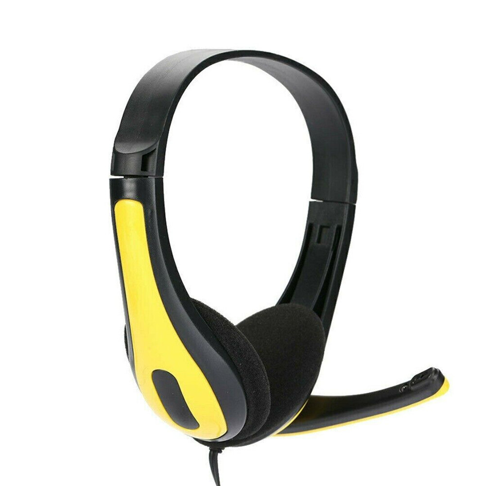 3.5mm Wired Over-ear Headset Adjustable Game Headphone with Microphone