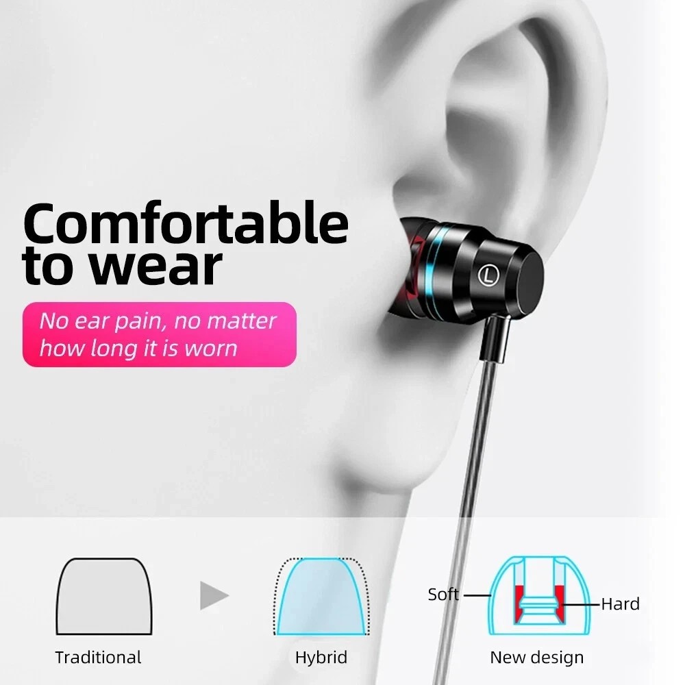 3.5mm HIFI Super Bass Headset In-Ear Earphone Stereo Earbuds Headphone Wired Mic