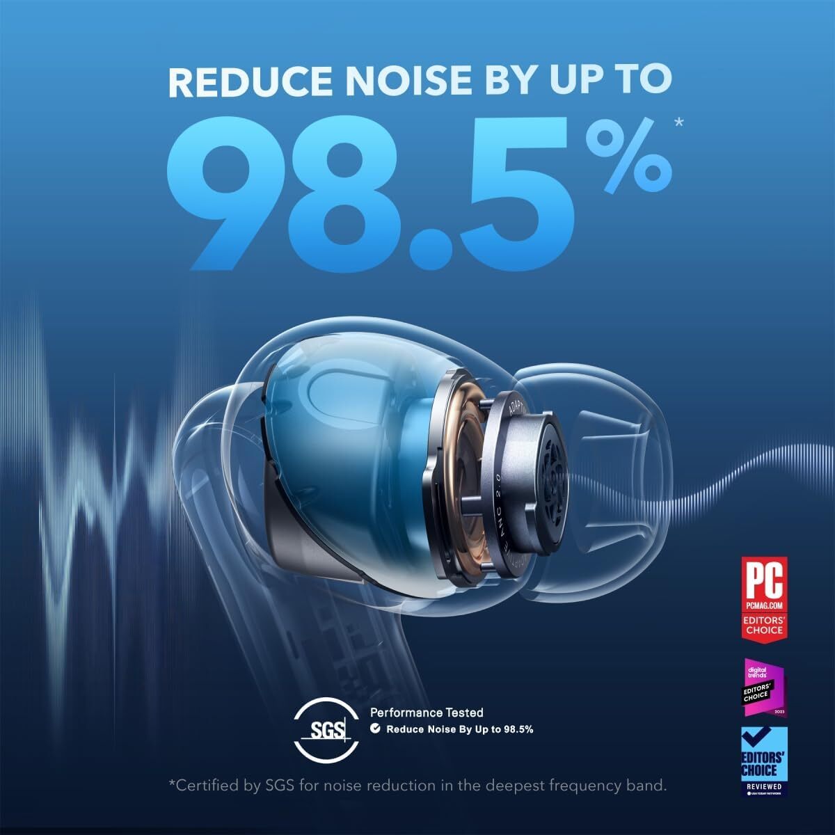 Soundcore Liberty 4 NC Wireless Noise Cancelling Earbuds ANC 2.0 Hi-Res 50H Play