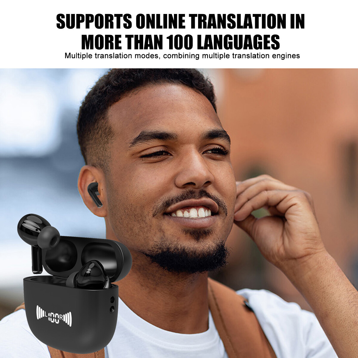 155+ Languages Translator Earbuds Wireless Bluetooth 5.1 Headphones Headsets #