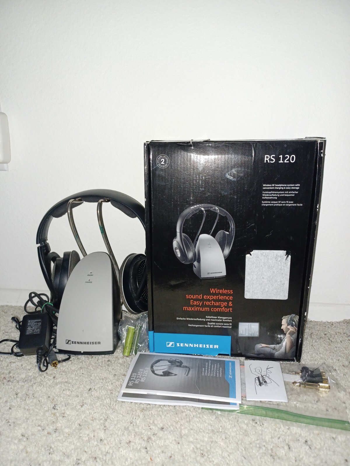 Sennheiser RS 120 On-Ear Wireless Stereo Headphone Headset System