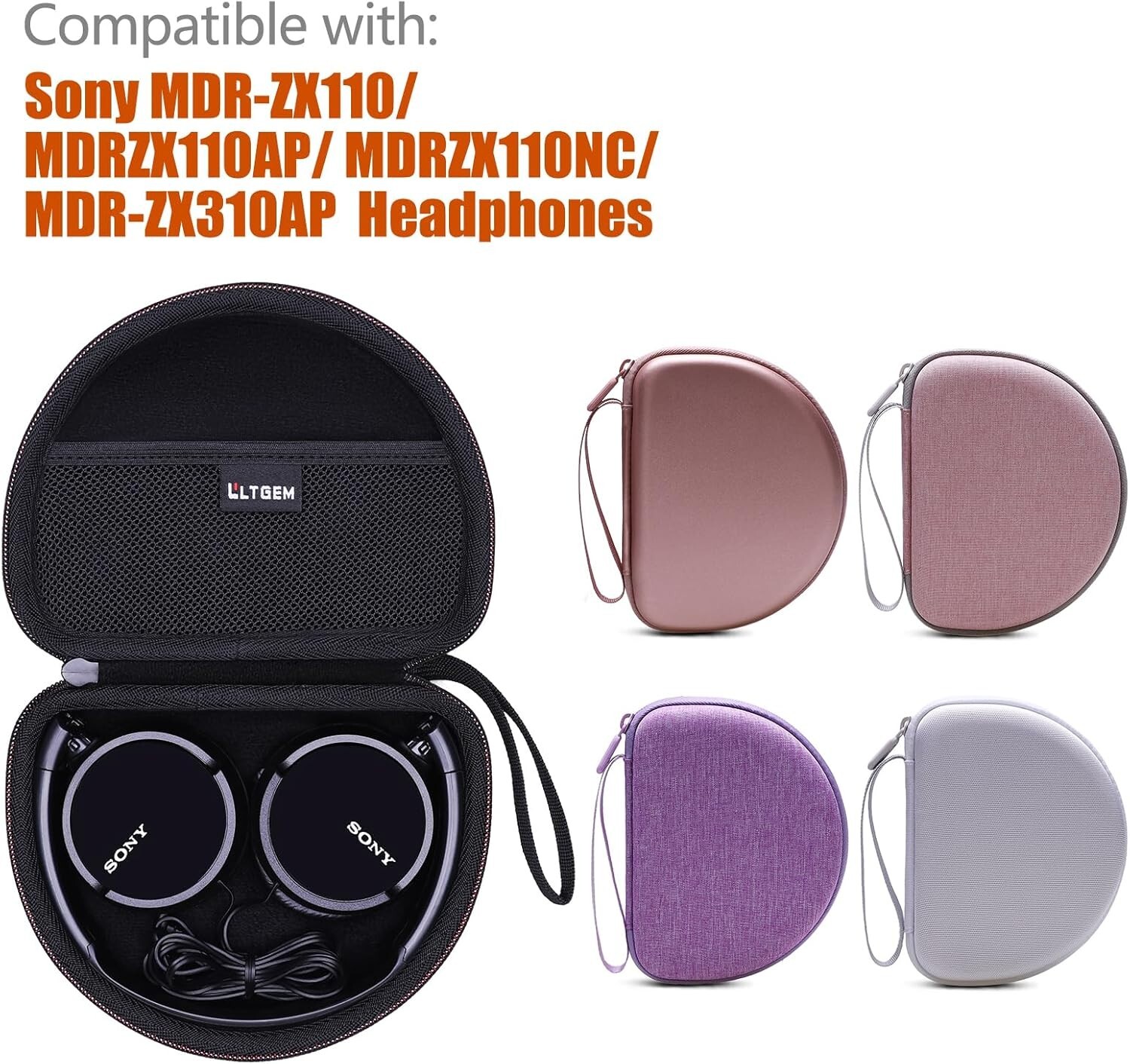 LTGEM Case Compatible with Sony MDR-ZX110 / MDRZX110AP / MDRZX110NC / MDR-ZX310A