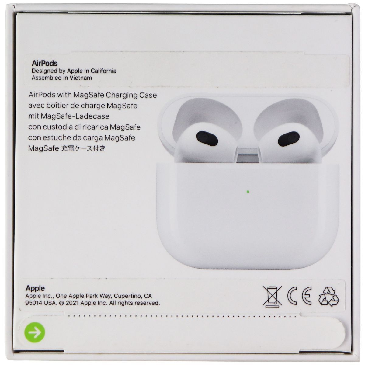 Apple AirPods (3rd Gen) – White (MME73AM/A / A2566) with MagSafe Charging Case