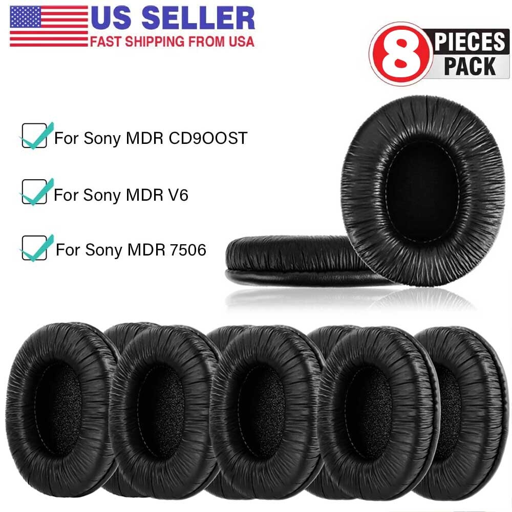 8X Replacement Ear Pads Cushion for Sony MDR-7506 MDR-V6 MDR-CD 900ST Headphones