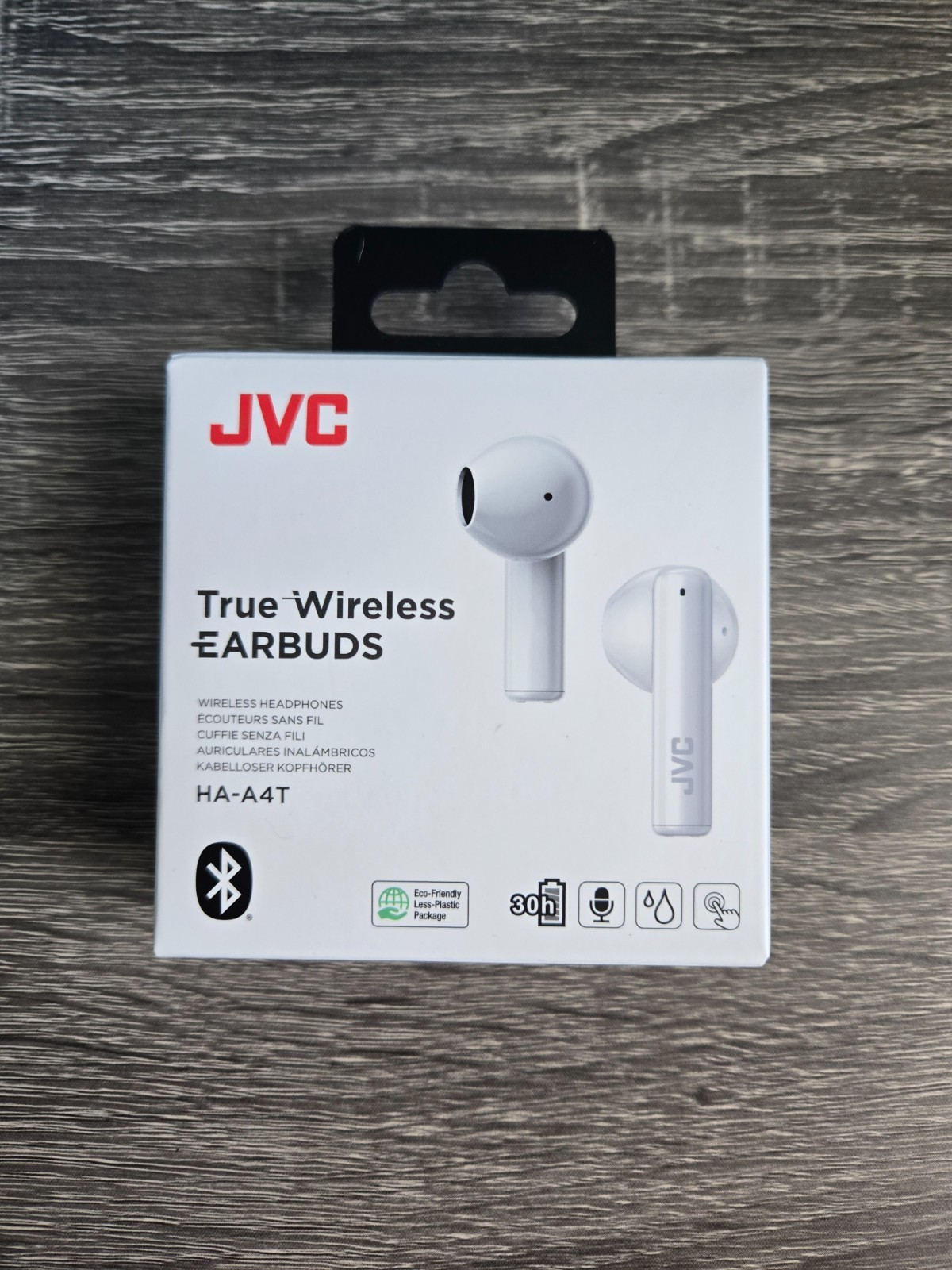 JVC True Wireless Earbuds (HA-A4T), Bluetooth, Water Resistant, White, Brand New