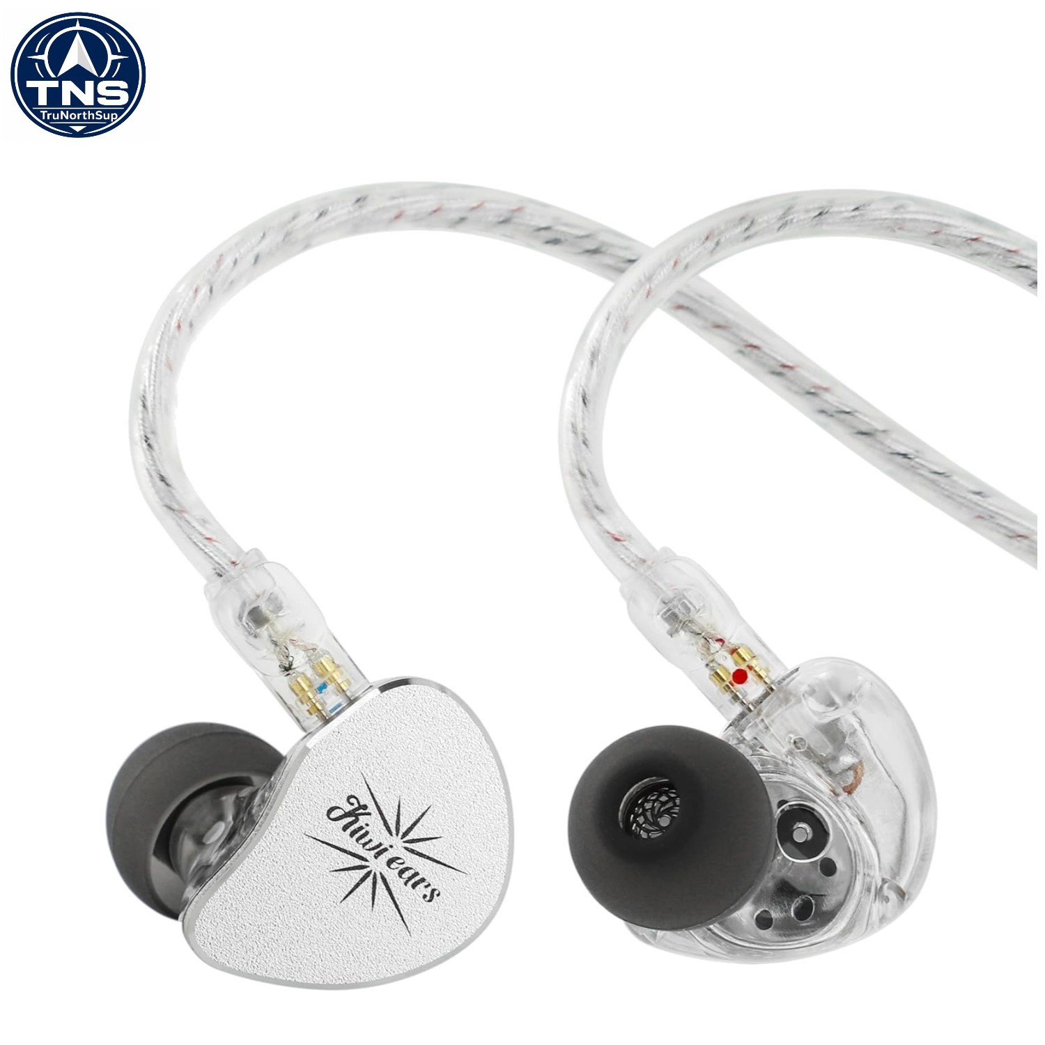 Kiwi Ears Belle In-Ear Monitor 10mm DLC Dynamic Driver Silver with Mic