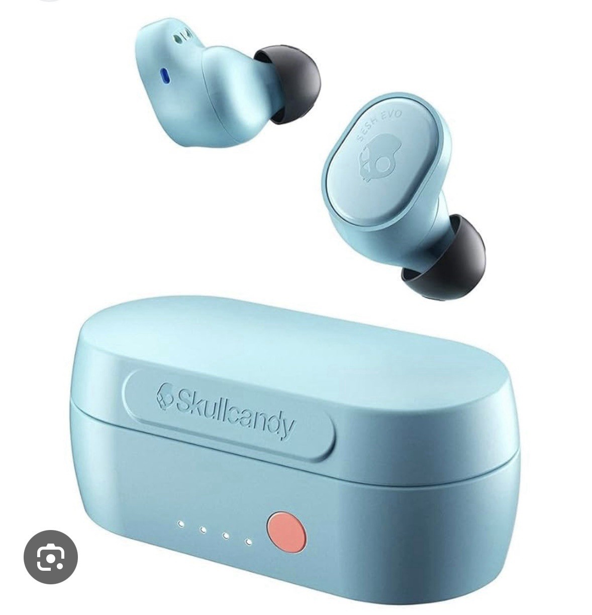 Skullcandy Sesh Evo True Wireless Earbuds via Bluetooth IP55 Sweat,Bleached Blue