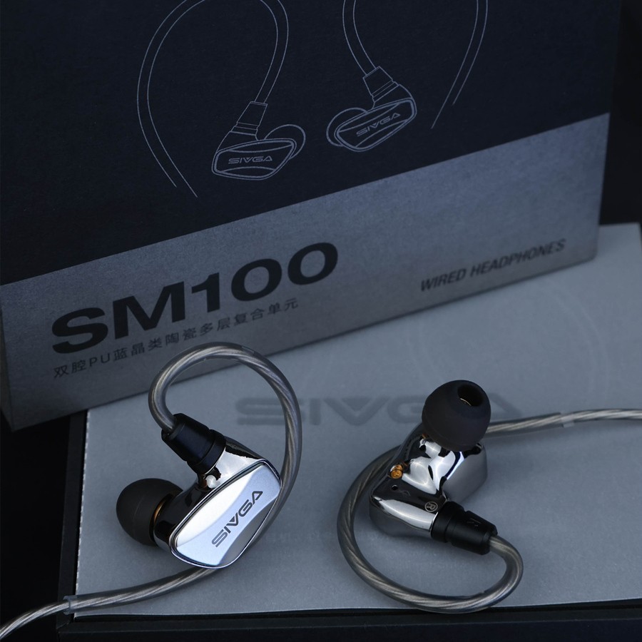 SIVGA SM100 10mm Dual-Chamber Dynamic Driver In-Ear Wired Earphones