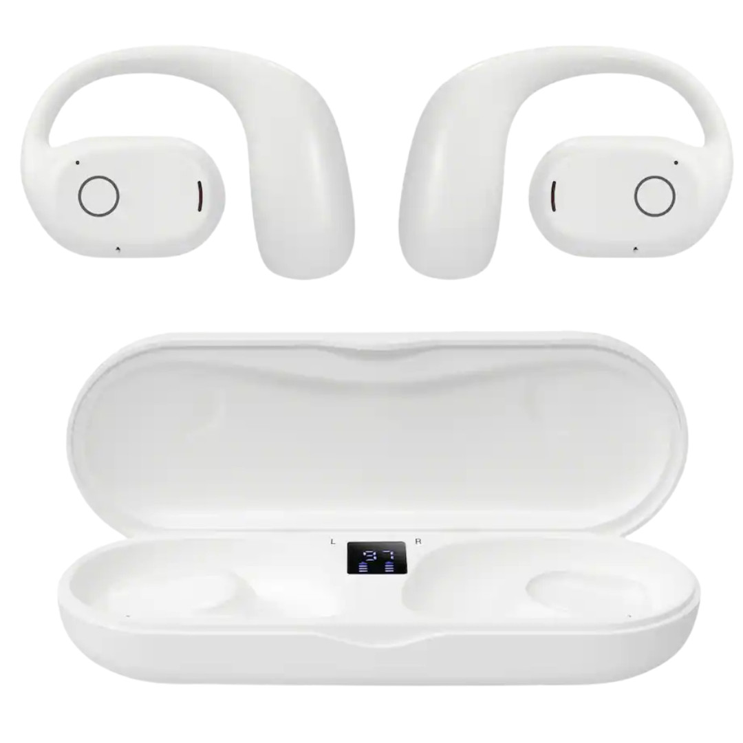 iLive 16mm Driver Clear Truly Wireless Open Ear Earbuds White Superior Quality