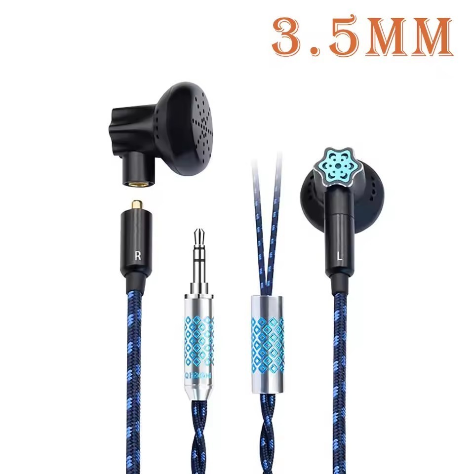 QIGOM S55 Magician IEMs HIFI Wired Flat-head Earphones 15.4mm Dynamic Driver
