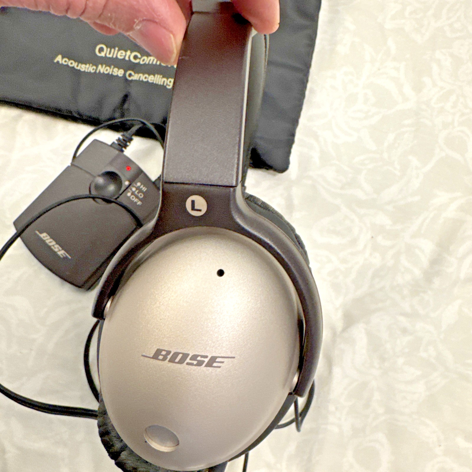 Vtg Y2K 2000s QC1 Bose Headphones Noise Cancelling Working -Good Ear Pads, Parts