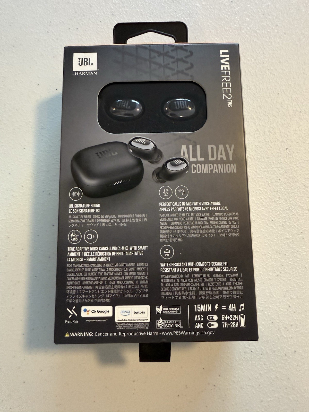 JBL Live Free 2 TWS Noise Cancelling Earbuds (BLACK)-2 Brand New Sealed