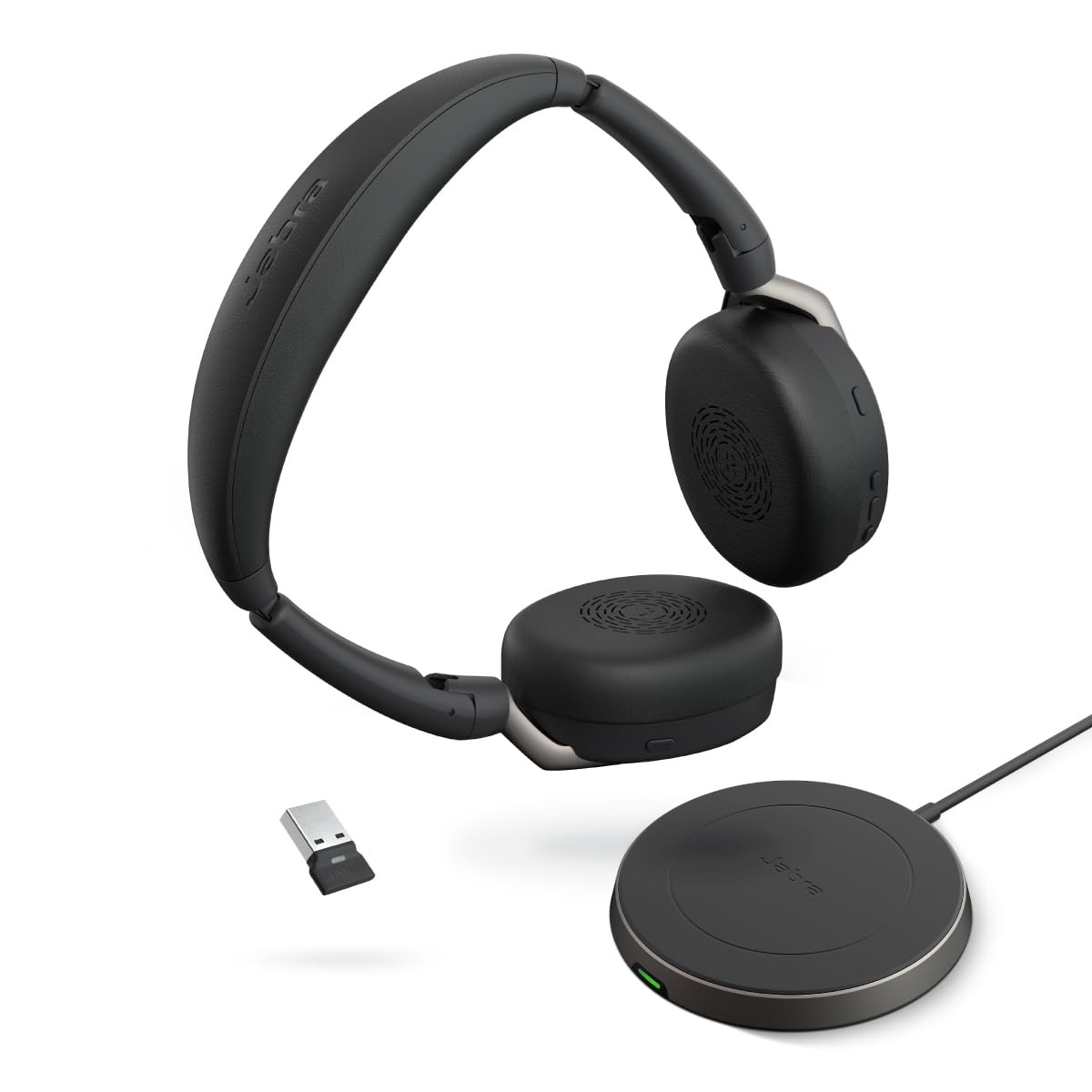 Jabra Evolve2 65 Flex Wireless Stereo Headset – Charging Pad – USB-A – MS Teams