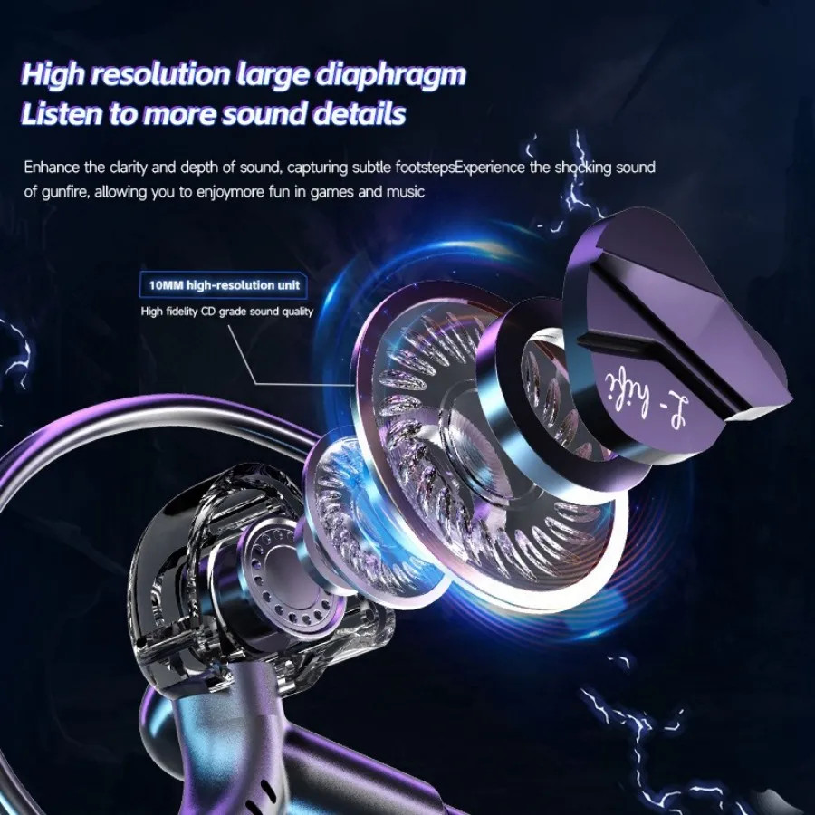 3.5mm/Type-C Dual Microphone Gaming Earphone 7.1 Surround Sound Hifi Stereo