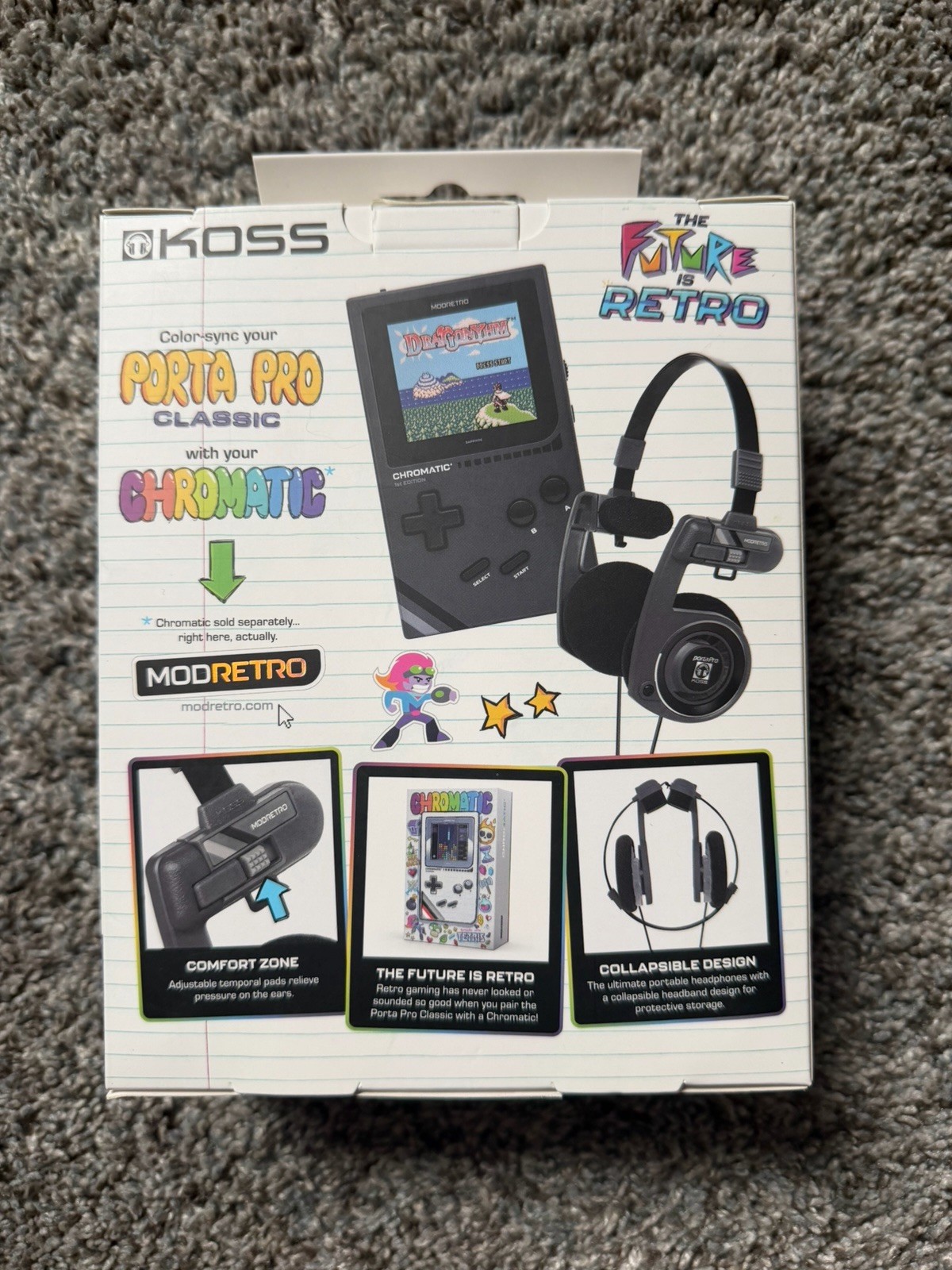 Koss Porta Pro Classic On-Ear Headphones Modretro Chromatic.